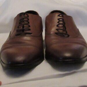 Bruno Magli Caymen Brown Leather Dress Shoes Size 10 M Made in Italy